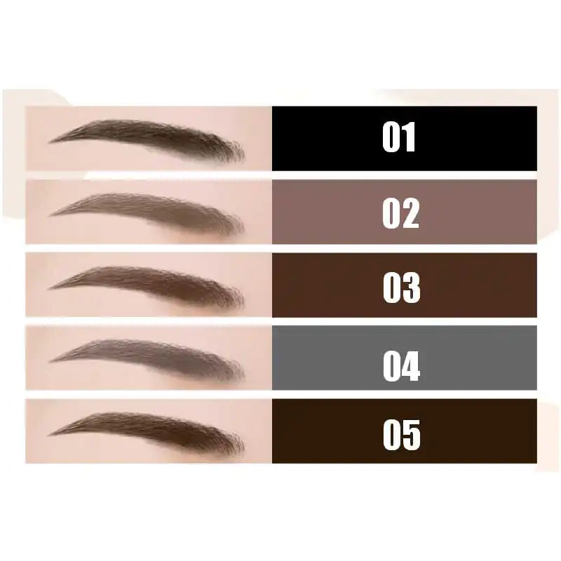 Automatic Waterproof Double-Headed Eyebrow Pencil with Brush